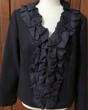       Beautiful Elegant New J. Crew Gray 100 Wool Navy Blue Blazer Jacket 10L,M
