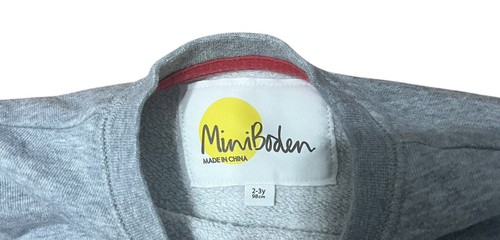 Boden Gray Crewneck Sweater Jumper Cotton Truck Combine Harvester 2-3Yr - Picture 2 of 4