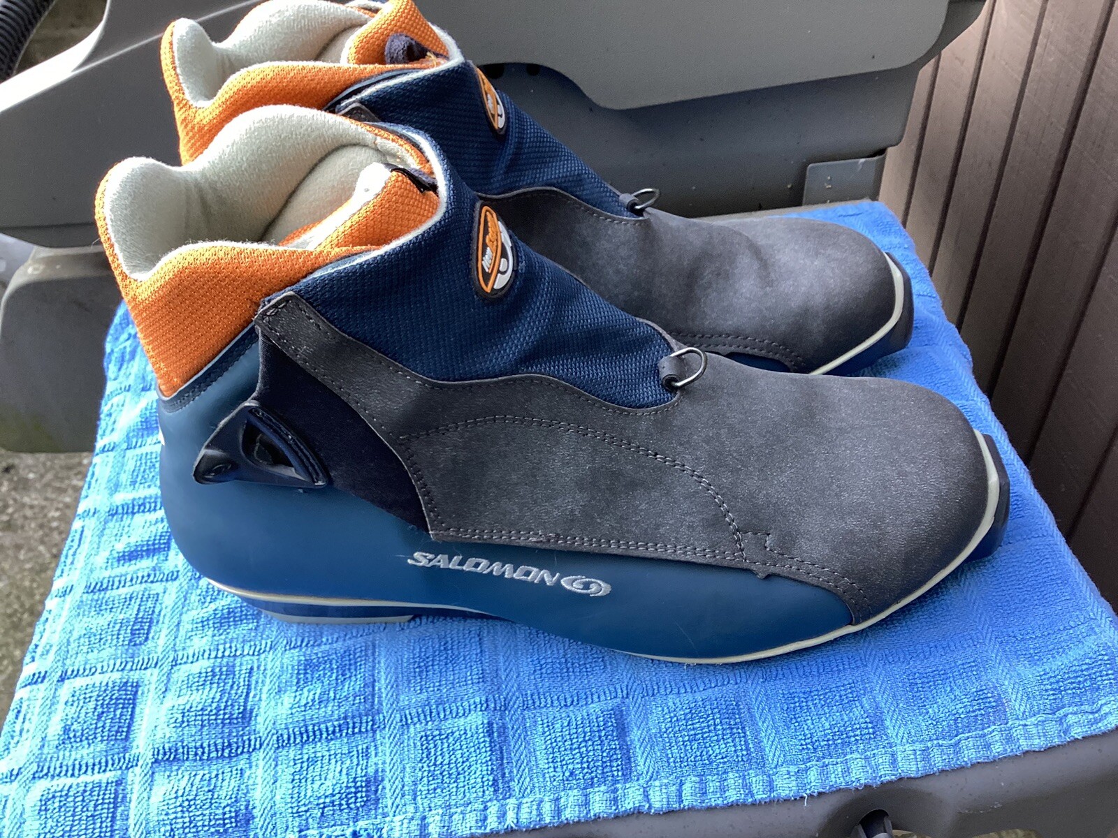 Scarpe da sci di fondo Salomon "New Escape" da uomo taglia 11 5 US blu navy arancione