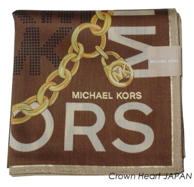 Michael Kors Japan Licensed Cotton Handkerchief MK Chain Print