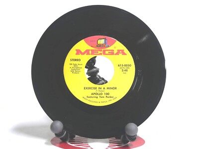 45 VINYL RECORD Exercise in a Mirror APOLLO 100 Featuring Tom Parker MEGA