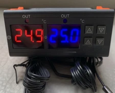 DIGITAL TEMPERATURE CONTROLLER CONTROL THERMOSTAT CHICKEN COOPS BARNS HEAT COLD