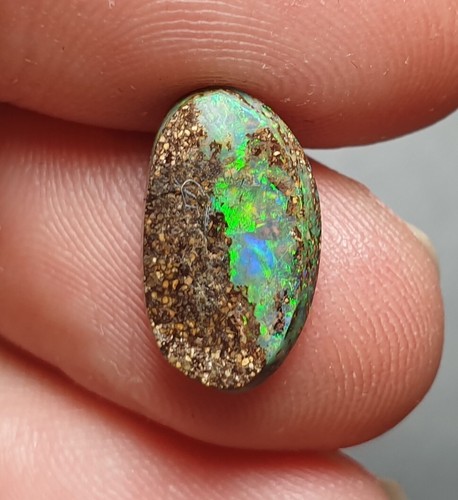Polished Boulder Opal Winton Multi Colour Specimen 1.9 Carat Lapidary Australian - Picture 7 of 11