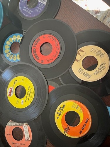 Disk Go Case Storage Blue Full of over 50 45's Records - Picture 2 of 2