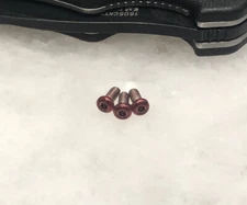 Translucent Red Pocket Clip Screws for Kershaw Clash 1605 Folding Knife T6 Torx