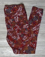 NEW Vintage LuLaRoe TC Tall  Curvy Leggings Multicolored Abstract Floral Leaves