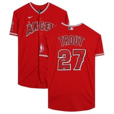 Mike Trout Los Angeles Angels Autographed Red Authentic MLB Baseball Jersey