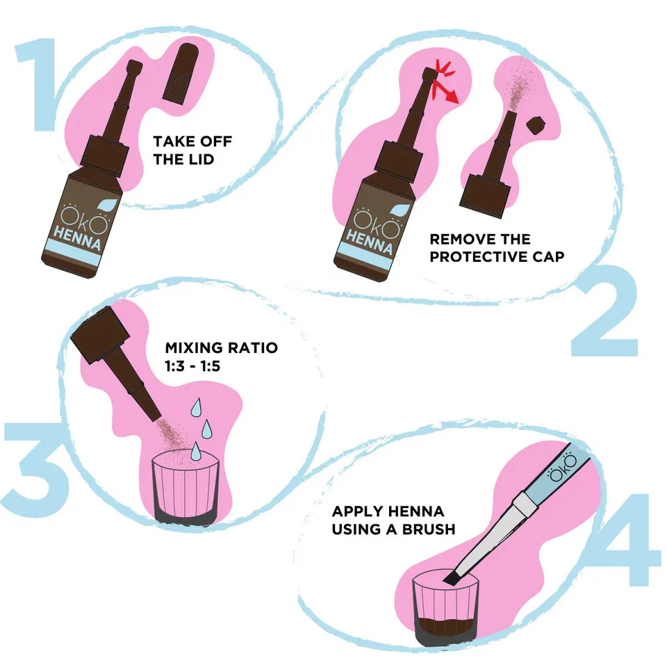 OKO Henna for eyebrows Power Powder Tinting  Brow Henna Brow styling Henna Spa - Image 3 of 3