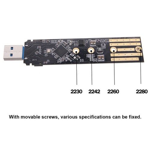 NVME to USB A Adapter M.2 NVMe SSD to USB 3.1 Gen 2 Converter for PCI-E/M.2 SSD - Afbeelding 8 van 9