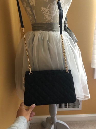 Michael Kors Vivianne Dark Denim Clutch W Gold Hardware Nwt 248.00 - Picture 8 of 11