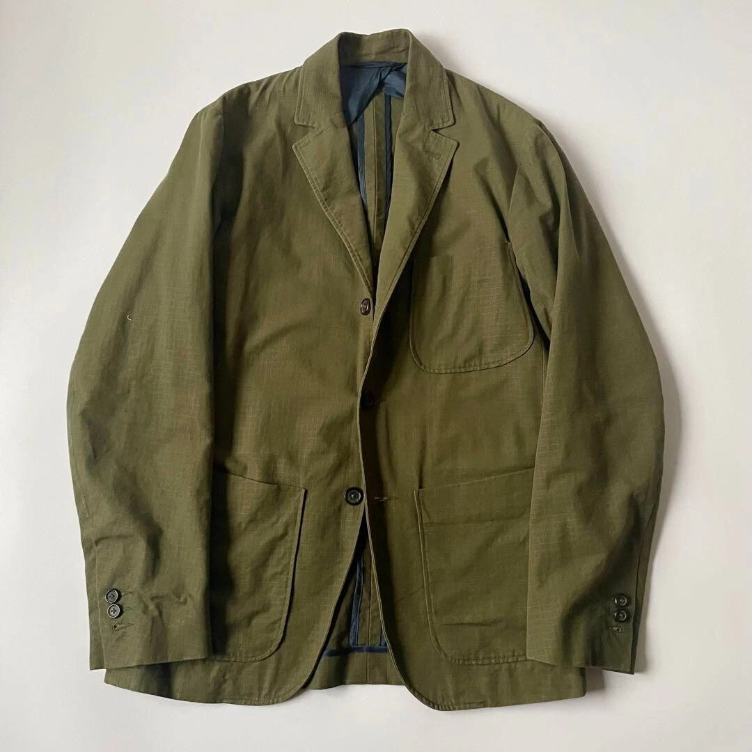 MONITALY Ripstop Cotton Tailored Jacket Men Size 38 (M) GKV-19290
