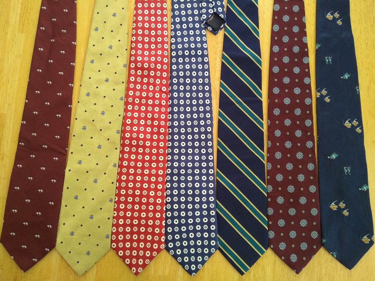 Brooks Brothers MAKERS USA製 TIE Vintage Brooks Brothers Print Silk Twill Neck Tie Made in