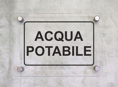 CARTELLO DIVIETO ACQUA Non potabile Alluminio Spessore 0,7 Formato