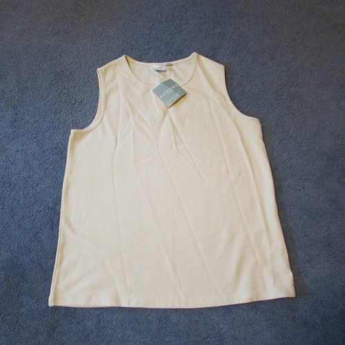 Neu mit Etikett Sonoma 1X beige schwerer Waffelstrick Tank Top Stretch Löffel Hals
