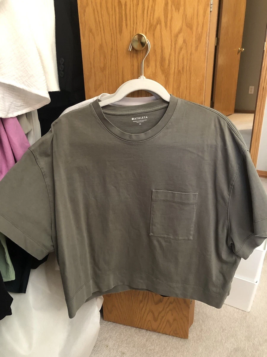 athleta classic cotton crop tee