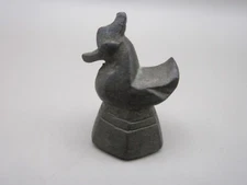 1" Vtg Dragon Rooster Duck Bird Opium Weight Bronze Dollhouse Figurine Asian