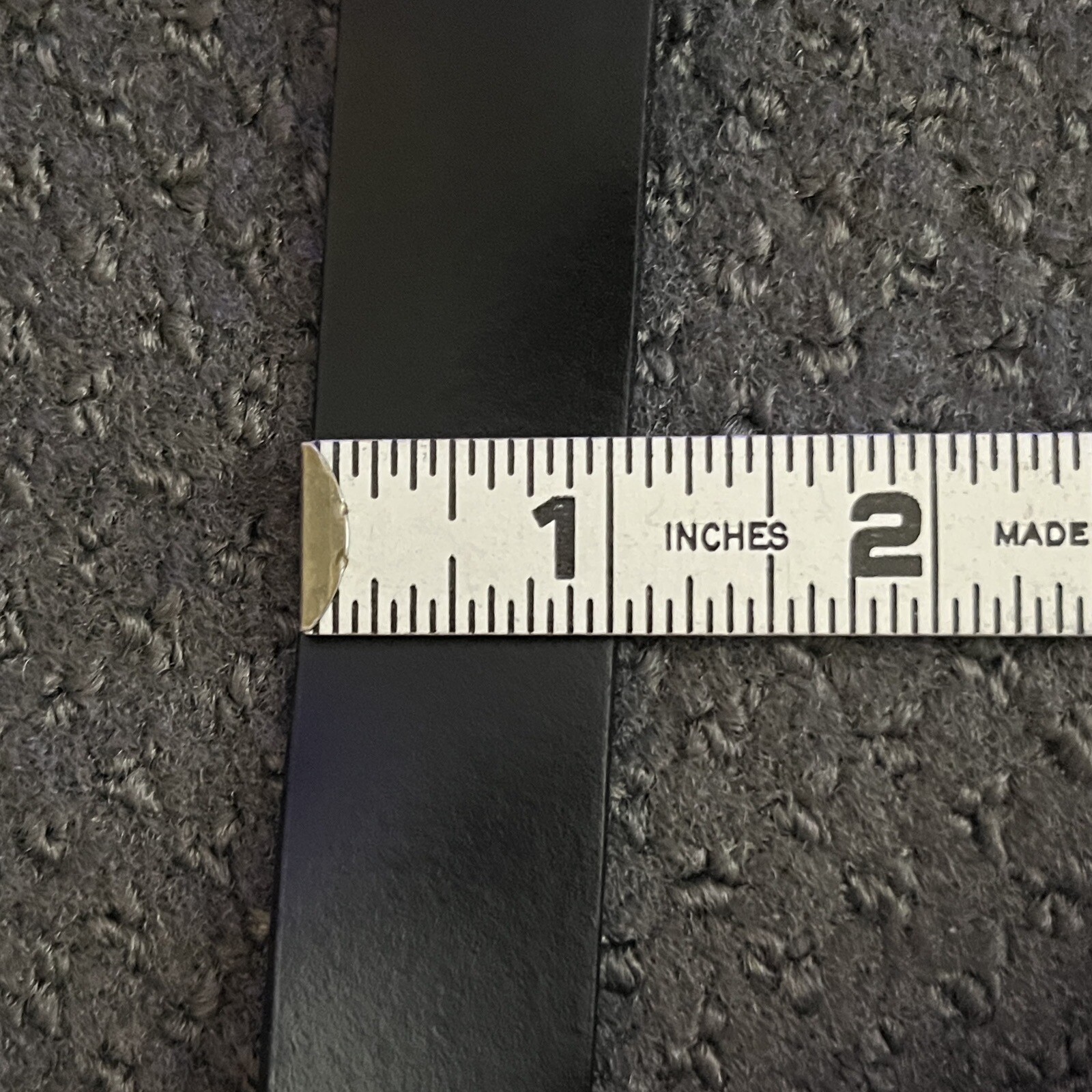 Halogen Black Leather Interlocking Buckle Belt Go… - image 12