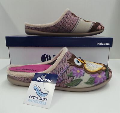 BLUE BRAND OWL PATTERN WARM COMFORTABLE SLIPPERS SLIPPERS ART.GF13