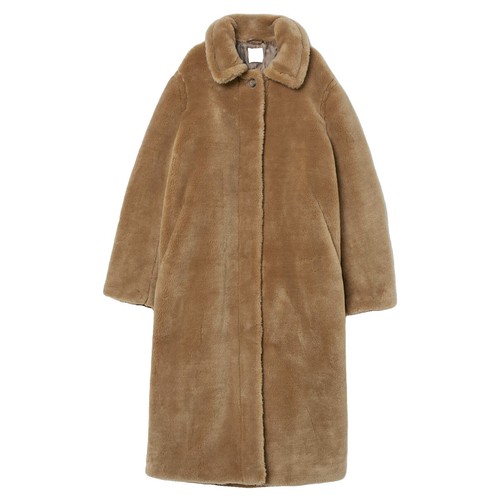 VTG Luxurious Fur Heavy Winter Coat Brown Faux Jacket Zip Front