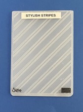 Stampin Up STYLISH STRIPES Embossing Folder. 4 1/2 X 6 Ins.