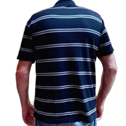 UNDER ARMOUR Black Gray Striped Collar Polo Shirt HeatGear Loose Mens Large - Picture 3 of 14