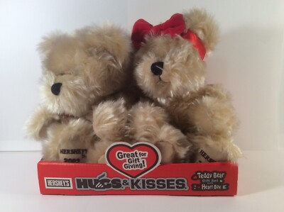Hershey's Chocolate Bar 2002 Hugs & Kisses Gift Teddy Bear Plush