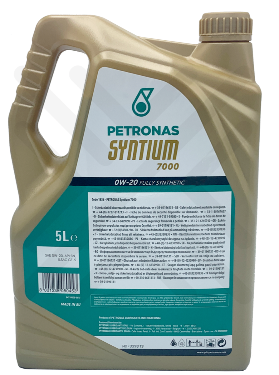 メンテナンス PETRONAS Syntium 7000 20L 0W-20 Engine Oil 0W-20 Syntium 7000 Hybrid 5L Petronas | eBay