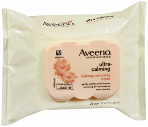 Aveeno active Naturals Ultra-calming make up removing wipes - 25 ct (381371152681)