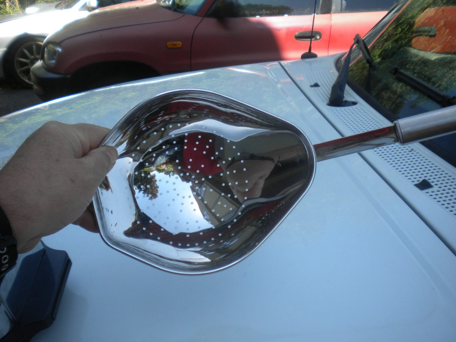 Pasta Strainer Stainless Steel Skimmer Spoon Slotted Strainer