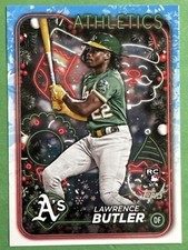 2024 Topps Holiday: Lawrence Butler Base Rookie Card RC #H4 Oakland Athletics . rookie card picture