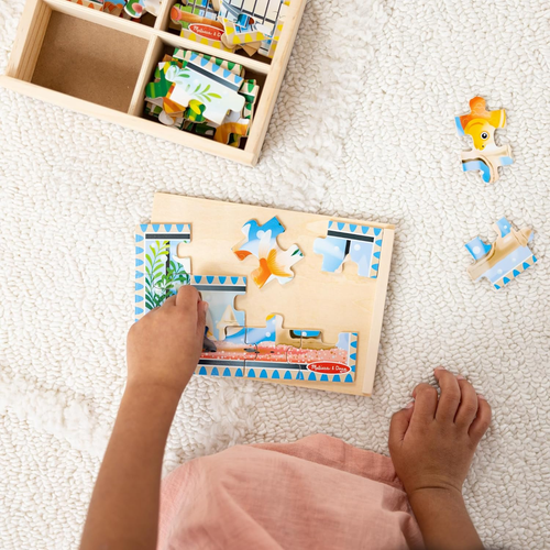 Melissa & Doug Pets Puzzles in a Box Wooden Jigsaw Puzzles - Picture 2 of 12