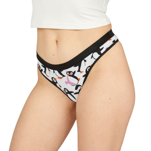 📢 Penguin Print Women’s Thongs – Playful, Cheeky, and Oh-So-Comfy 🧡🐧