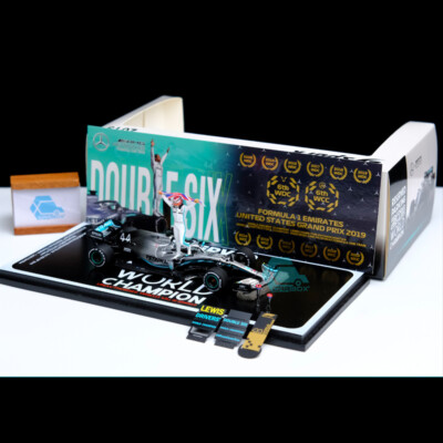 Spark 1:43 Mercedes F1 #44 W10 Lewis Hamilton 2nd USA GP 2019 FIA World Champion