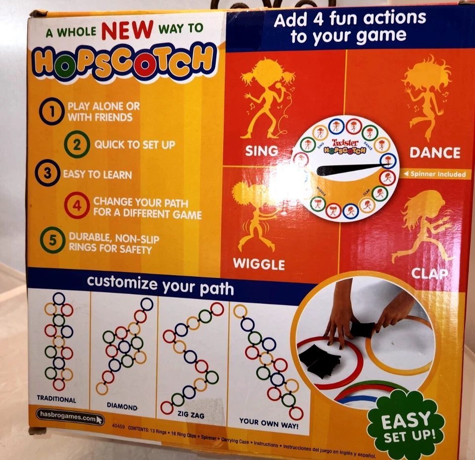 2008 Twister Hopscotch MB Games, Active Indoor Play, 6+ NIB SEALED NEW IN BOX - Image 2 of 4
