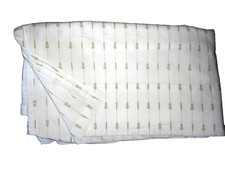TOMMY BAHAMA PINEAPPLE STRIPE GREEN TROPICAL 1 QUEEN FLAT SHEET 92X102 COTTON