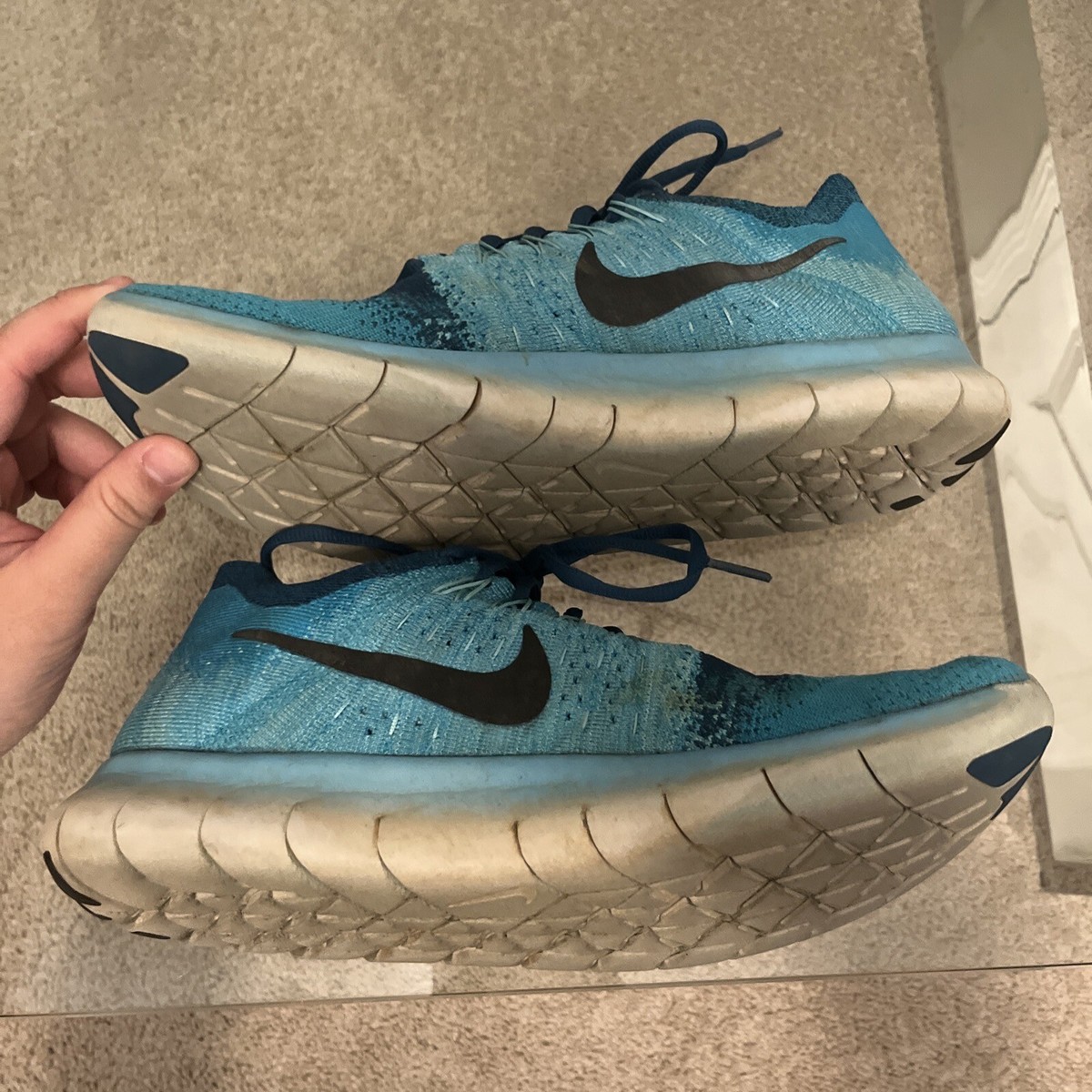Nike Free RN Flyknit Shoes Men\'s 9 Blue Lagoon Running Athletic Minimal Sneakers Nike Free RN Flyknit Men main image 2