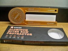 NEW GENUINE SAKER GJ16311-E001 ALUMINUM MITER SAW PROTRACTOR ORANGE FREE USA S&H