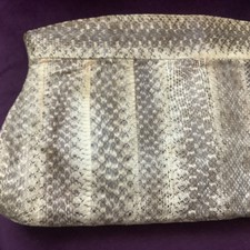 Snakeskin purse from 1920s vintage clutch with zipper Perfect condition 