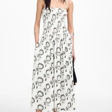 Madewell Poplin Smocked Floral Maxi Dress Size L Bohemian Preppy Cottagecore