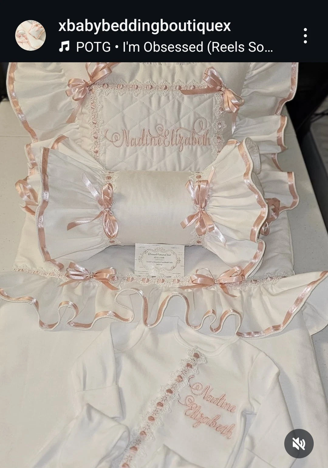 Personalised Baby Bedding -Next To Me Crib- Handmade To Order - 4pc Set
Opens in a new window or tab