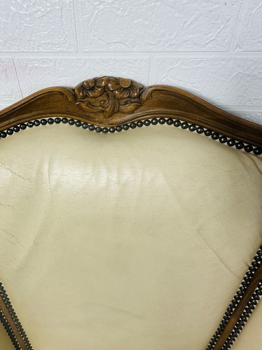 Chippendale Stuhl mit Armlehnen Leder Armlehnstuhl Barock-Art Barock Sessel - Bild 11 von 14