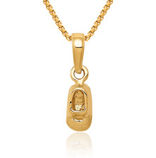 14K Solid Yellow Gold Shoe Necklace