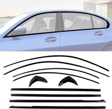 Stainless Steel Window Trim Chrome Delete for BMW G20 330i M340i 2019-2025 Bl...