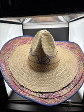 Summer Fun, Cowboy hat Unisex-Child Embroidered Woven Straw Sombreros