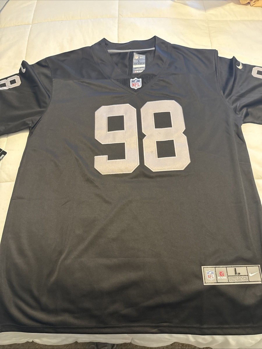 ラスベガス・レイダース CROSBY 98 ユニフォーム 2XL Nike NFL Las Vegas Raiders #98 Maxx Crosby On Field Stitched