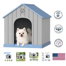 Elevated and Well-Ventilated Indoor/Outdoor Dog House for Small to Medium Breeds