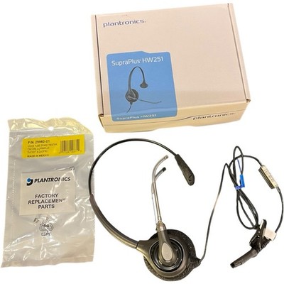 Plantronics SupraPlus HW251/A Headset mit Box & Ersatz-Sprachröhre - Callcenter