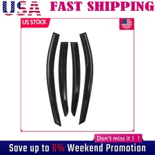 Rain Guards For Chevy Cruze 11-15 4pcs Mugen Style Out-Channel Tape-on Black