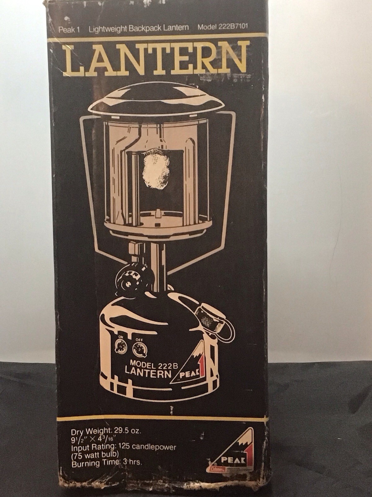 Vtg. Coleman Model 222 B Hiking Backpacking Lantern in Original Box Excellent !