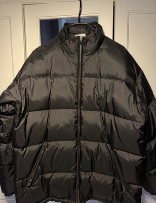 Adidas Vintage Puffer Jacke Schwarz Y2K Style (Größe L